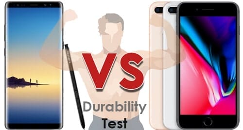 Samsung Galaxy Note8 vs iPhone 8 Durability test