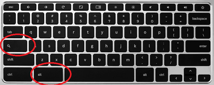 Caps Lock on Chromebook method 1