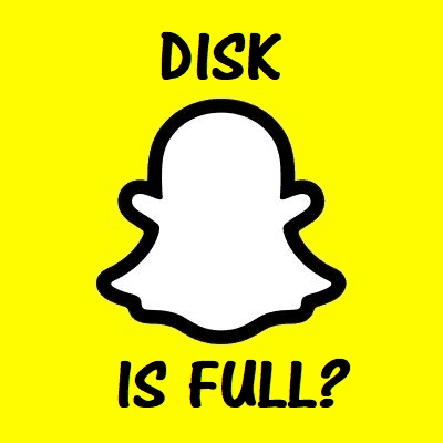 what does disk is full mean on snapchat