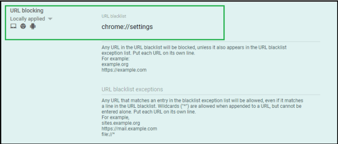 G-suite website blocking on chromebook