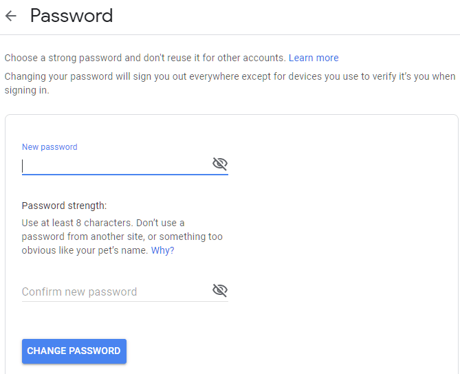 verify how to change your password on a Chromebook