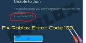roblox error code 103 image