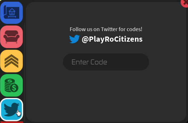rocitizens codes twitter code