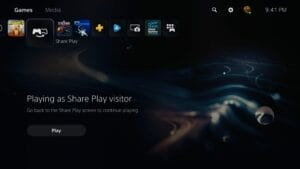 How to gamesshare on ps5