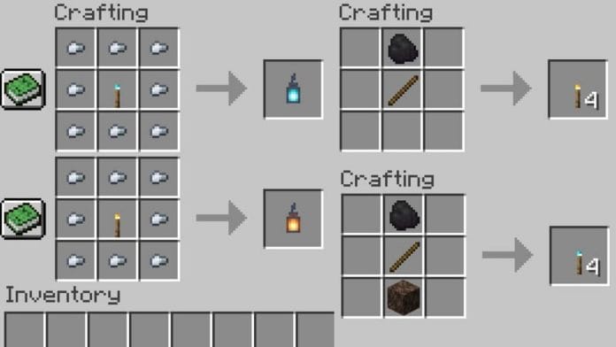 Minecraft crafting a Lantern