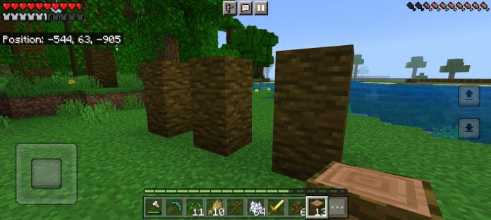 Place the Jungle Wood Logs