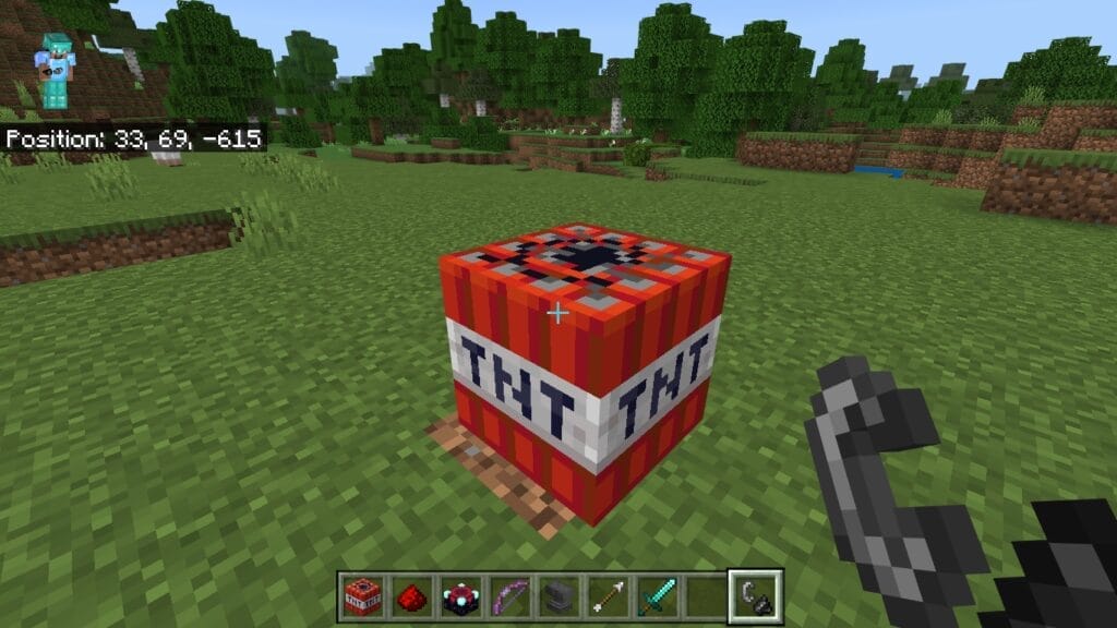 How To Light TNT In Minecraft And Make It Explode 3 Light TNT Using Flint and Steel