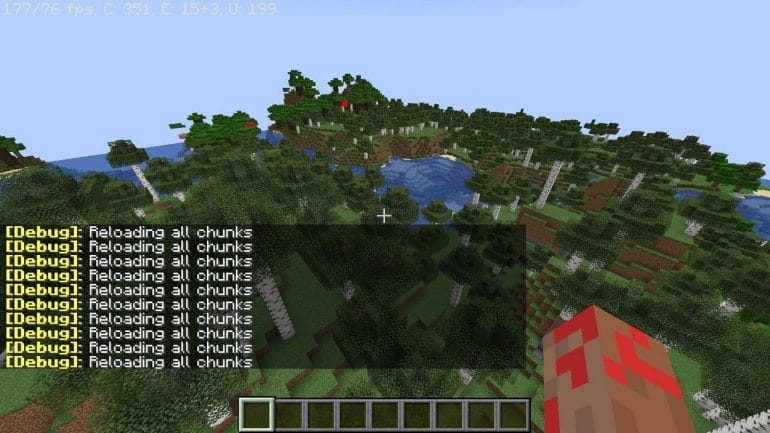 How to Reload Chunks in Minecraft Java Edition