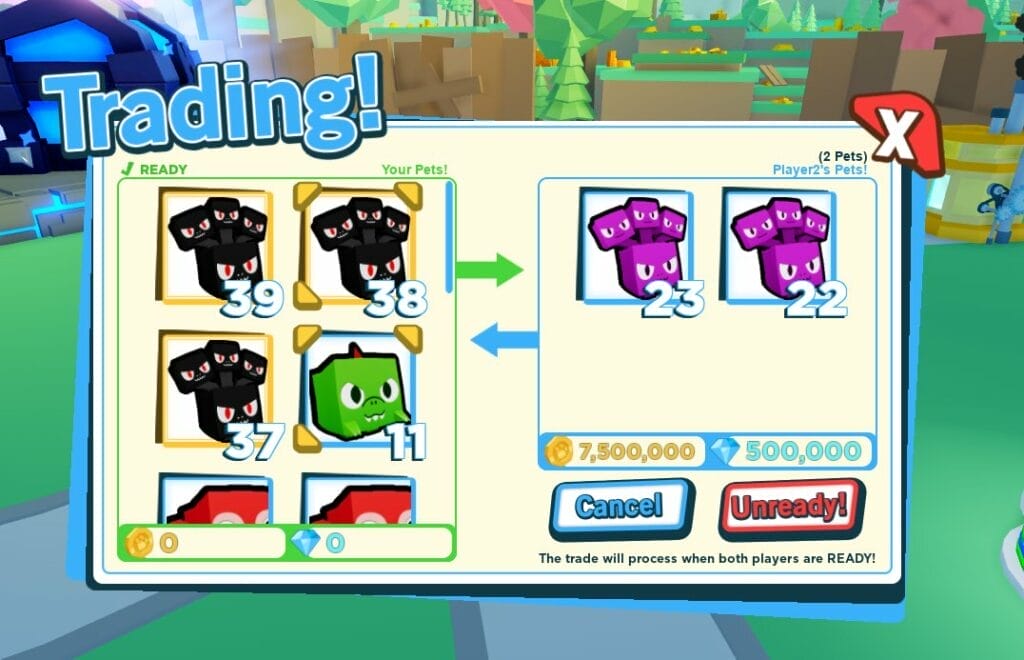 trading in pet simulator x