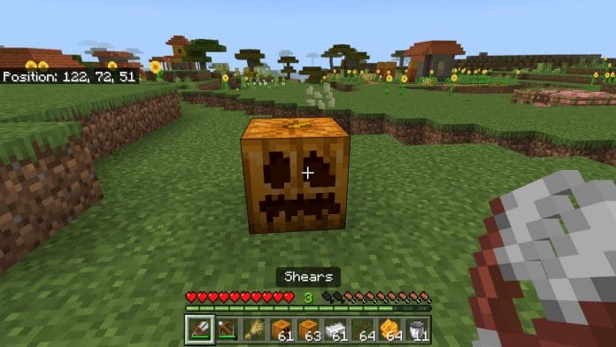 How To Make A Carved Pumpkin In Minecraft - Spook 'Em Up 4 Step 3: Carve your Pumpkin