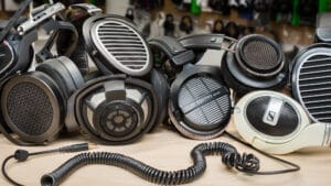Collection of open back headphones for gaming