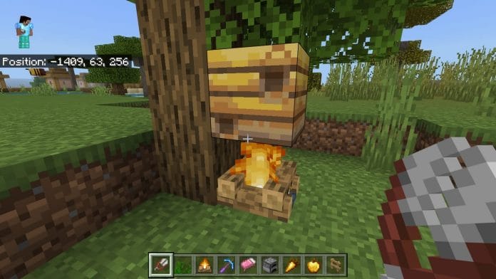 How To Get Beeswax In Minecraft -Complete Guide for Beginners 3 Light a Campfire