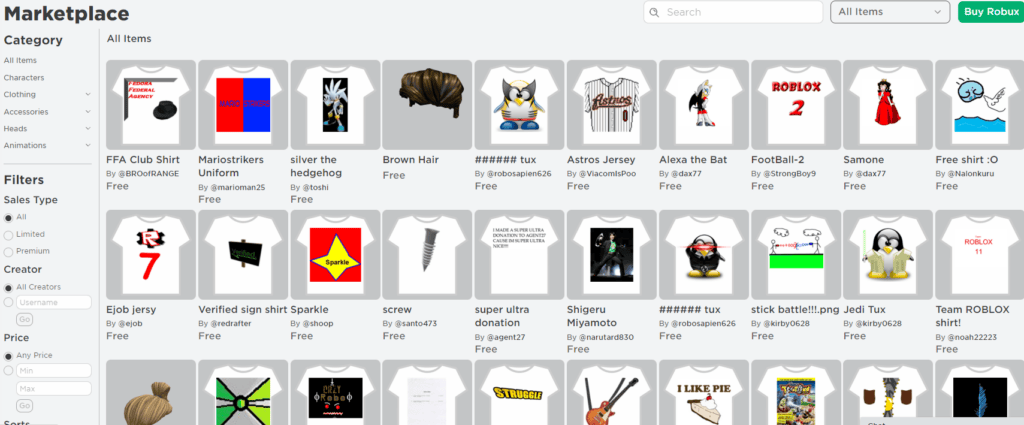 roblox marketplace
