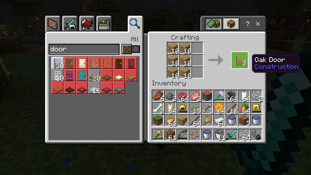 How To Make A Door In Minecraft - For Entry Players 3 Crafting Table