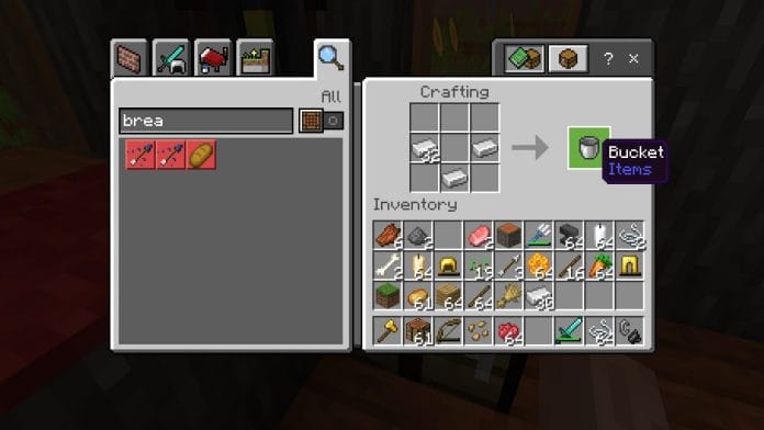 How To Make A Bucket In Minecraft and Transport Liquids 4 Step 2: Arrange the Items