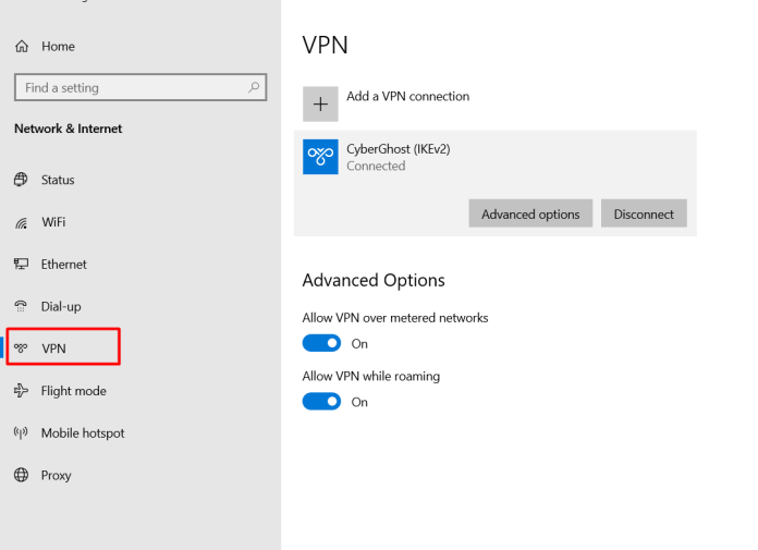 Disable VPN and Anti Virus