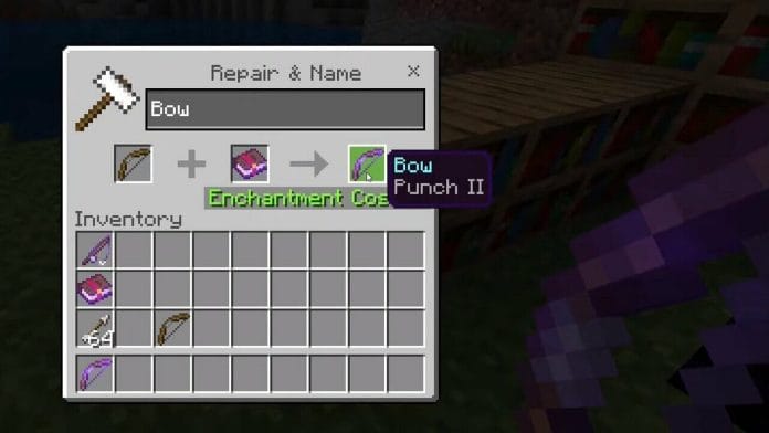 Best Minecraft Bow Enchantments - punch