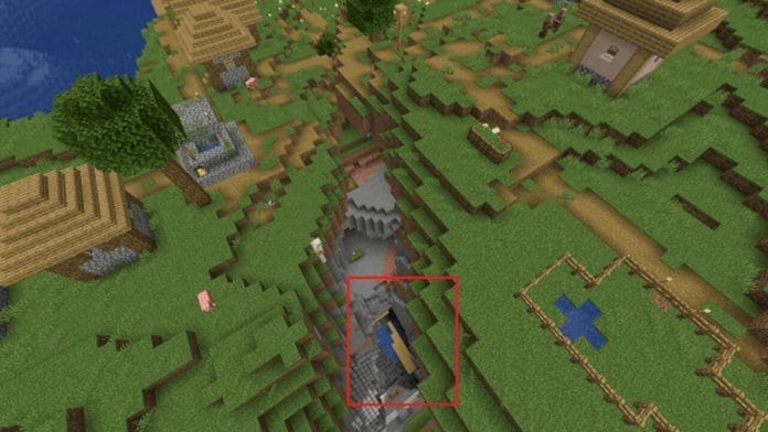 10 Best Minecraft Village Seeds - Magnificent Spawning Points 2 Village With Exposed Mineshaft