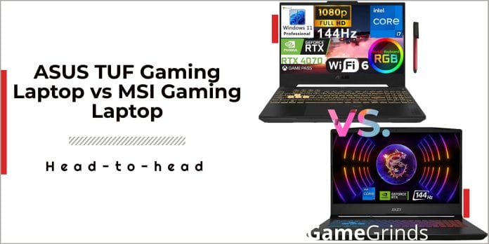 ASUS TUF Gaming Laptop vs. MSI Gaming Laptop