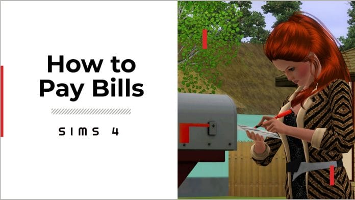 how to pay bills in The Sims 4