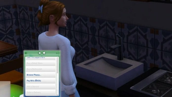 Pay Bills in The Sims 4 - Cell Phone