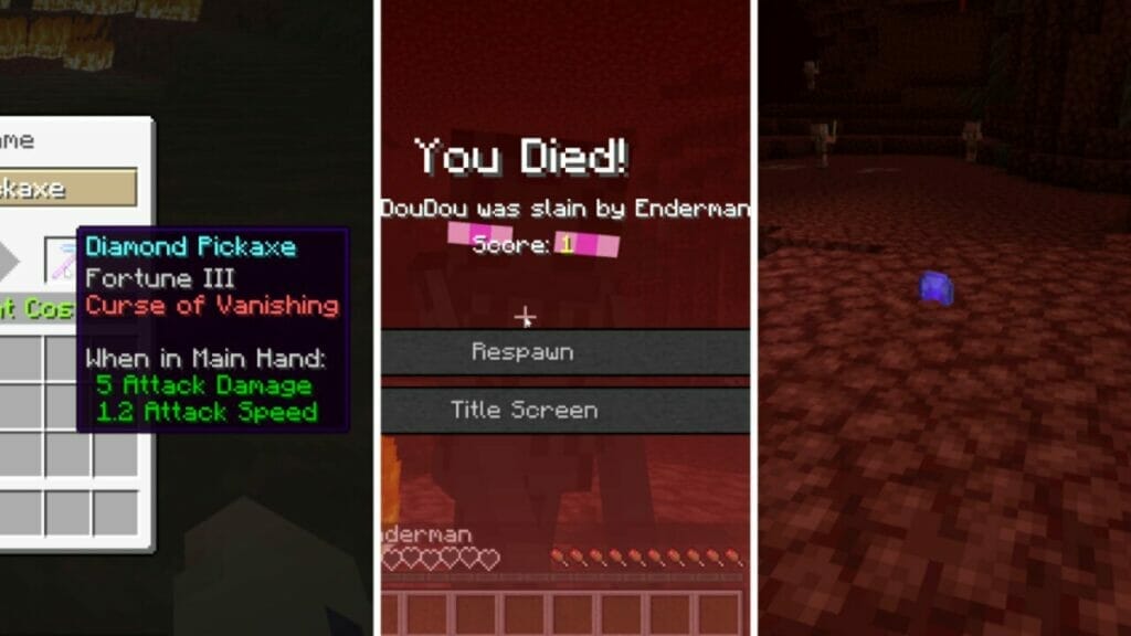 6 Best Pickaxe Enchantments in Minecraft 8 6. Curse of Vanishing