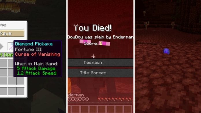 6 Best Pickaxe Enchantments in Minecraft 8 6. Curse of Vanishing