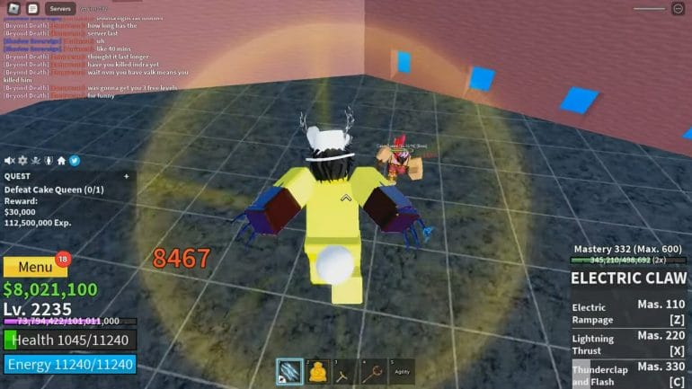 Electric Claw in Blox Fruits - Purchase Electric Claw from the Previous Hero