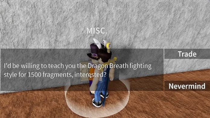 how to get Dragon Breath in Blox Fruits - Sabi NPC