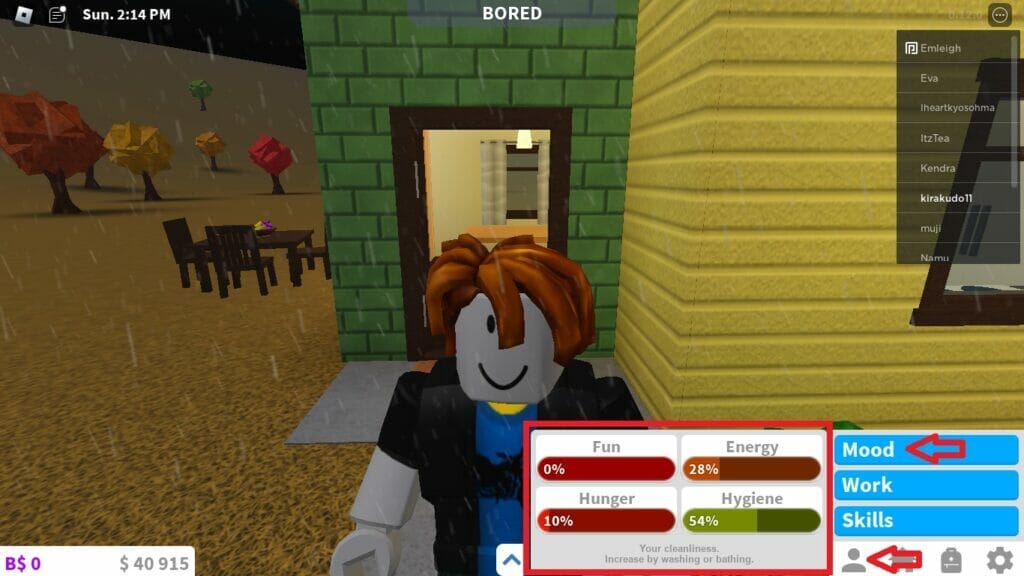 Welcome to Bloxburg Keyboard Controls and How to Play - Beginner’s Guide 3 mood meter roblox bloxburg