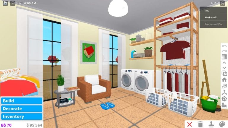 What Makes a Perfect Bloxburg Laundry Room - greenery and decoration