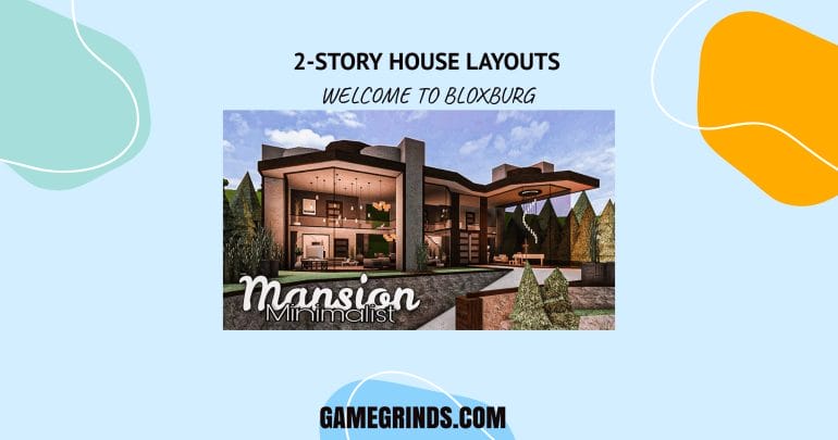 bloxburg house layout 2 story aesthetic