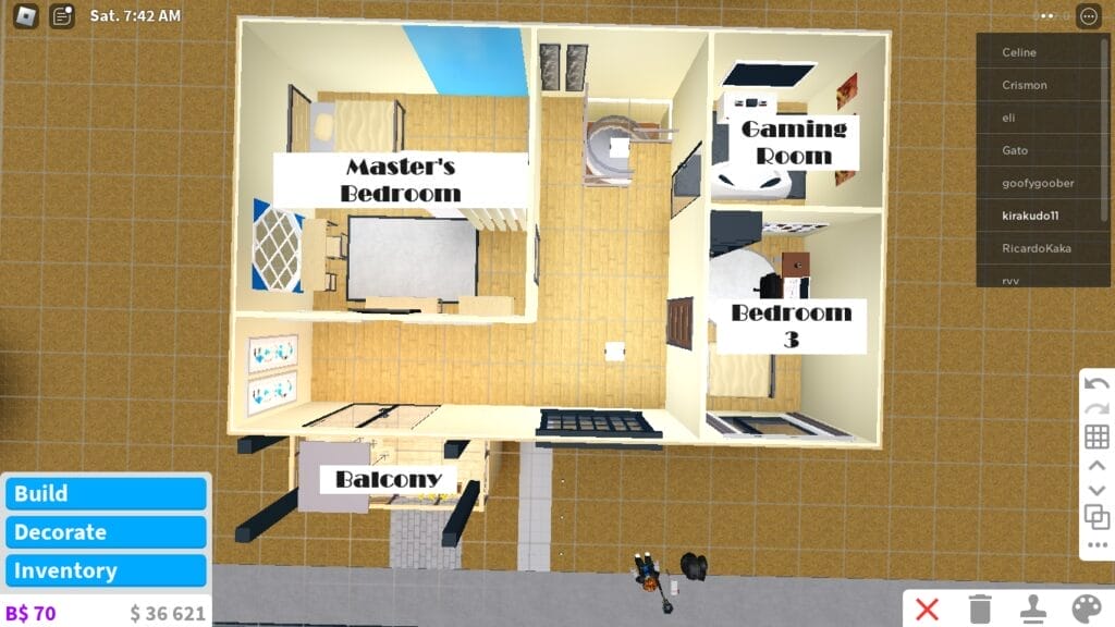 bloxburg house layout 2 story aesthetic - bedrooms