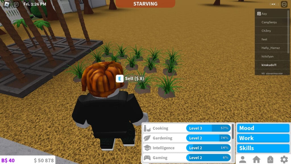 How to Level up Gardening Skill in Bloxburg - planting cheaper plants