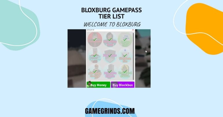 Bloxburg gamepass tier list