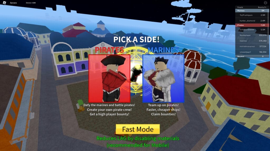 How to Play Blox Fruits: The Ultimate Beginner’s Guide 4 how to play Blox Fruits - picking a side