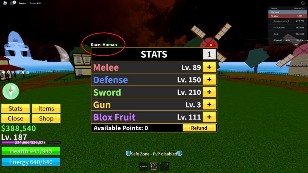 How to Play Blox Fruits: The Ultimate Beginner’s Guide 6 how to play Blox Fruits - stats