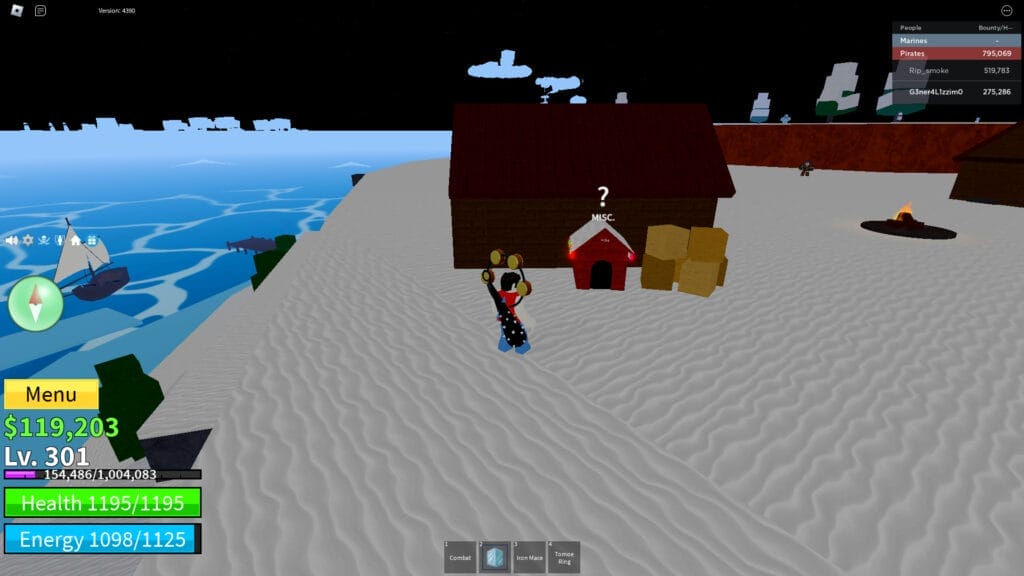 indra in frozen village blox fruits