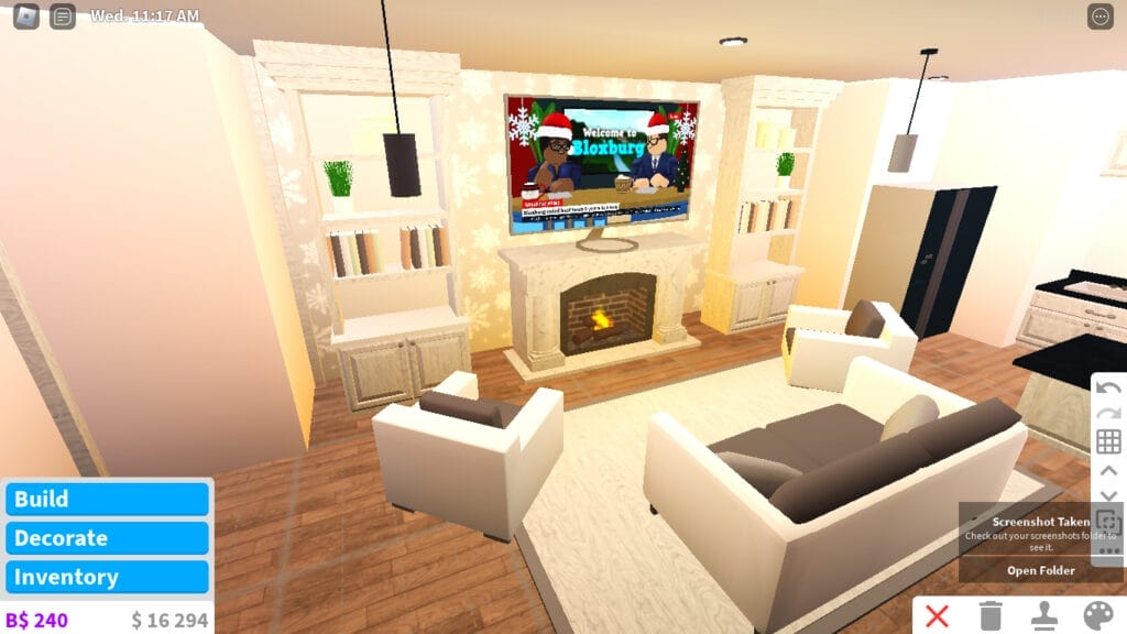 Bloxburg Winter House - Cozy Interior