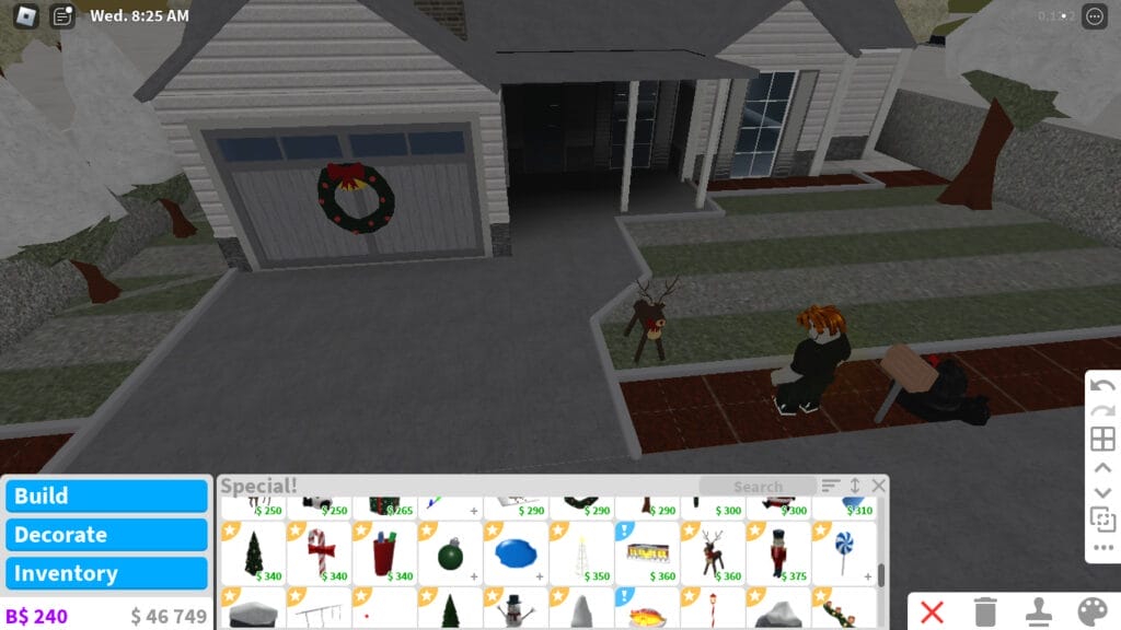 Building in Roblox Bloxburg: Exterior - Step 5: Decorating the Exterior