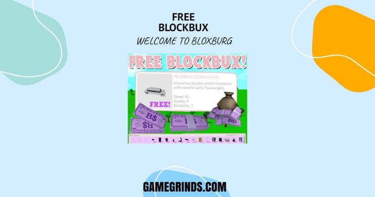 Bloxburg free Blockbux