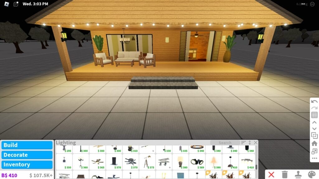 Bloxburg cabin ideas - colors and Lighting