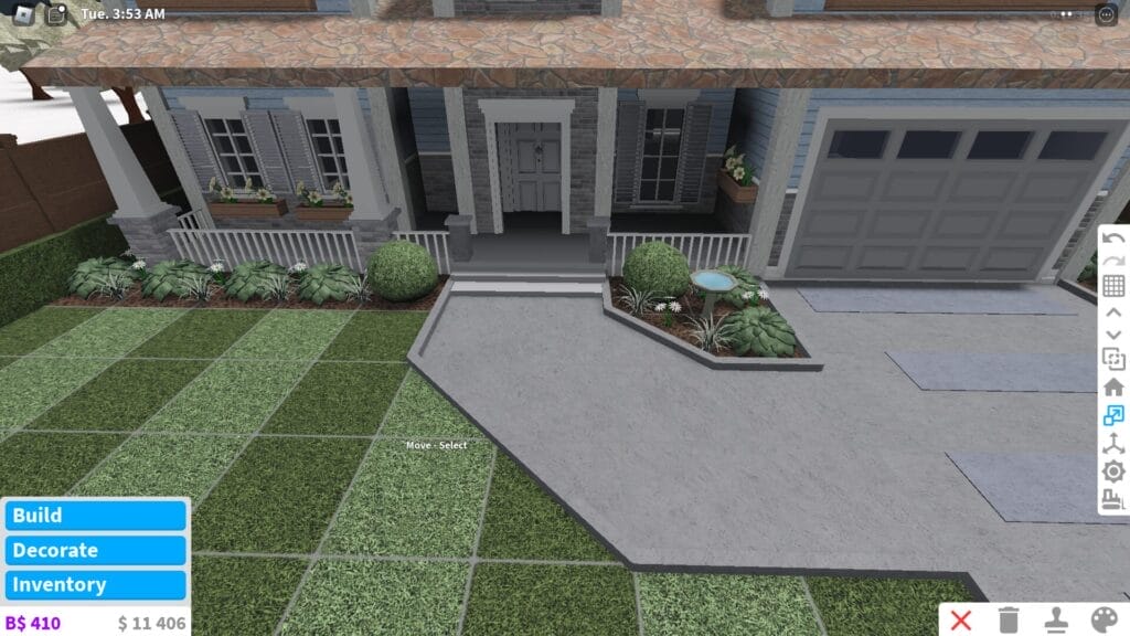 Bloxburg Suburban House - Landscaping