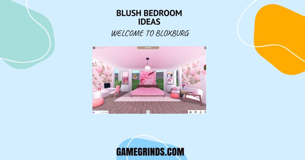 Bloxburg blush bedroom 