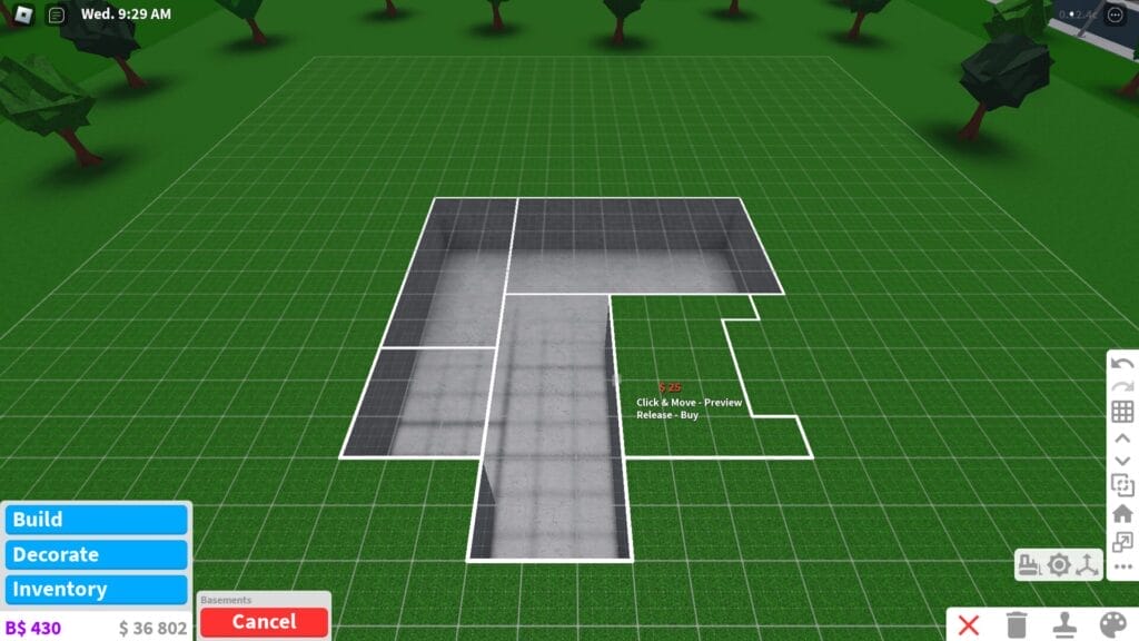 Bloxburg Underground House - Layout