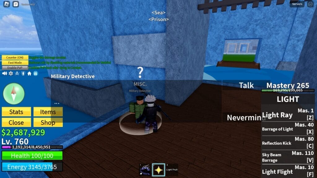 How to Get to the Second Sea in Blox Fruits: A Step-By-Step Guide 3 How to Get to the Second Sea in Blox Fruits - Talk to the Military Detective