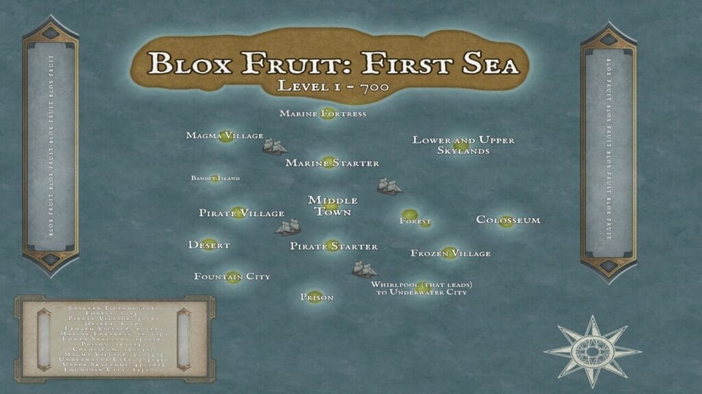 Blox Fruits Map First Sea