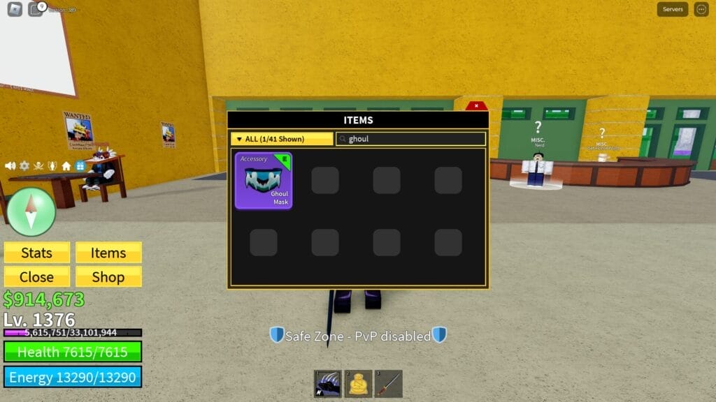 Ghoul Mask -  - blox fruits accessory