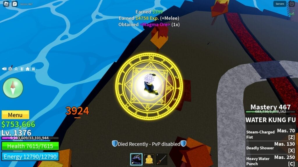 Magma Ore obtained in First Sea