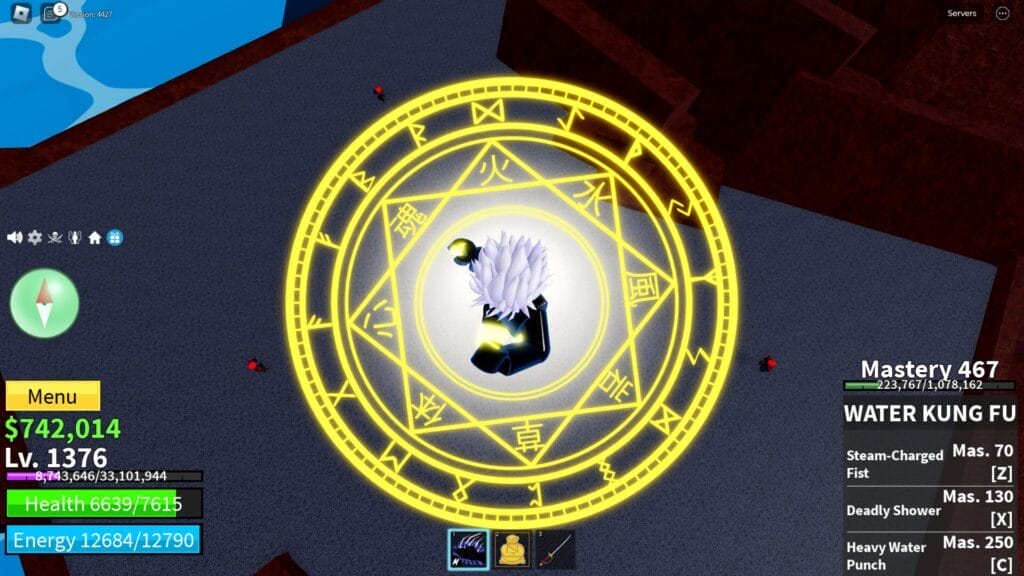 farming Magma Ore in Blox Fruits